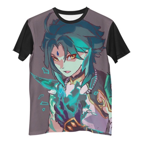 Br Camisa Camiseta Game Genshin Impact Xiao Anemo Wind G2026