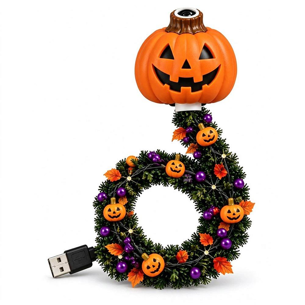 Halloween Pumpkin Christmas Tree USB Flexible LED Projector Light For Wall Holiday Pattern Projection Decor