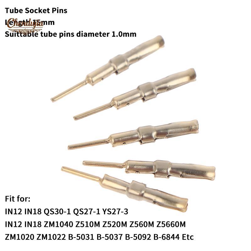 Chen 50 Peças Pinos De Tubo Nixie/VFD 1mm Banhados A Ouro IN-12-18 Para QS30-1 QS27 YS27-3 ZM1040 Z510M EN