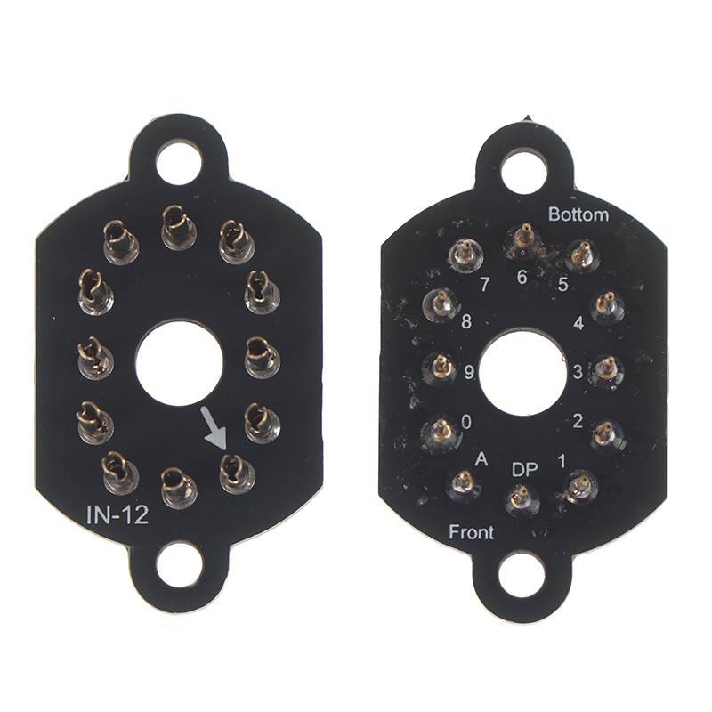 [newpros] 1/4 Unidades Suporte De Tubo De Nixie De Cerâmica De 12 Pinos Soet IN-12 Brilho IN12 [pubr]