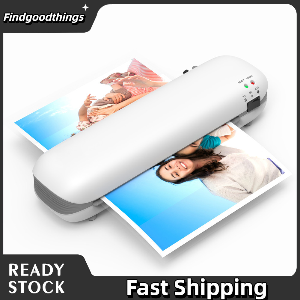 Findgoodthings-br Máquina laminadora térmica de 9 polegadas A4 Desktop laminação quente a frio 2 modos com design
