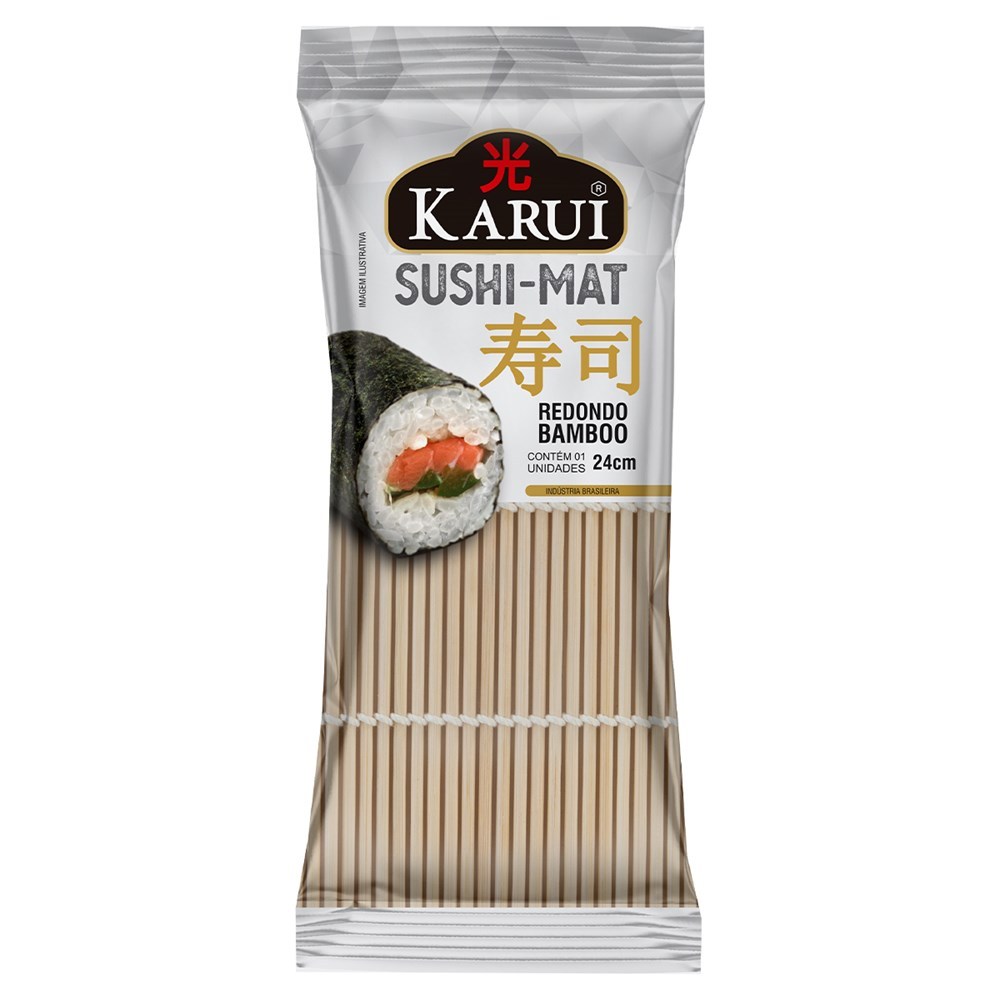 Esteira para Sushi Sudare Mat Redondo Bamboo 24cm Karui