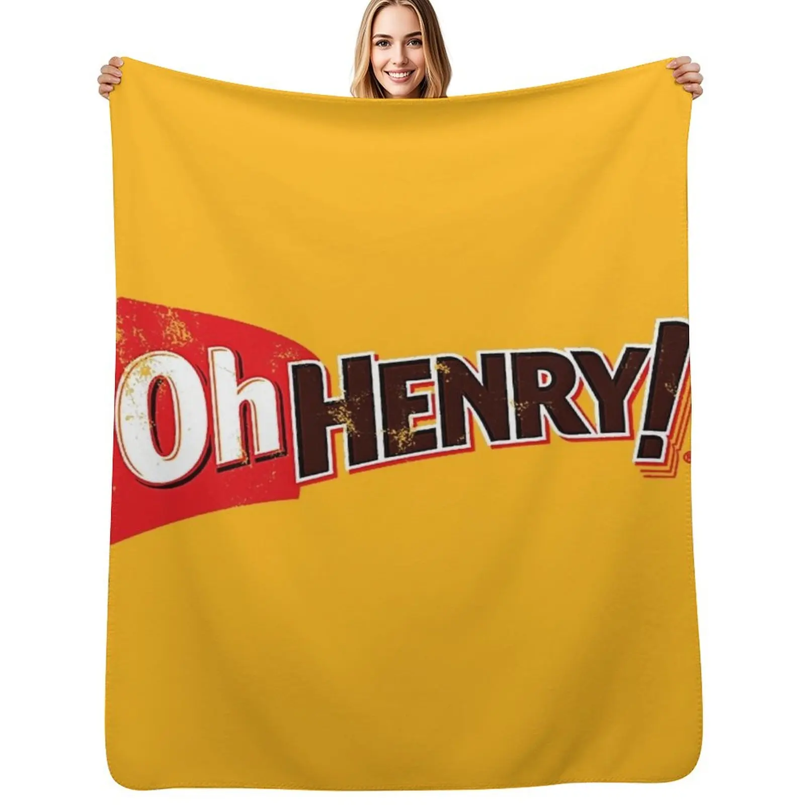 Oh Henry T-Shirt Throw Blanket Durable Warm Blanket for Daily Home Use