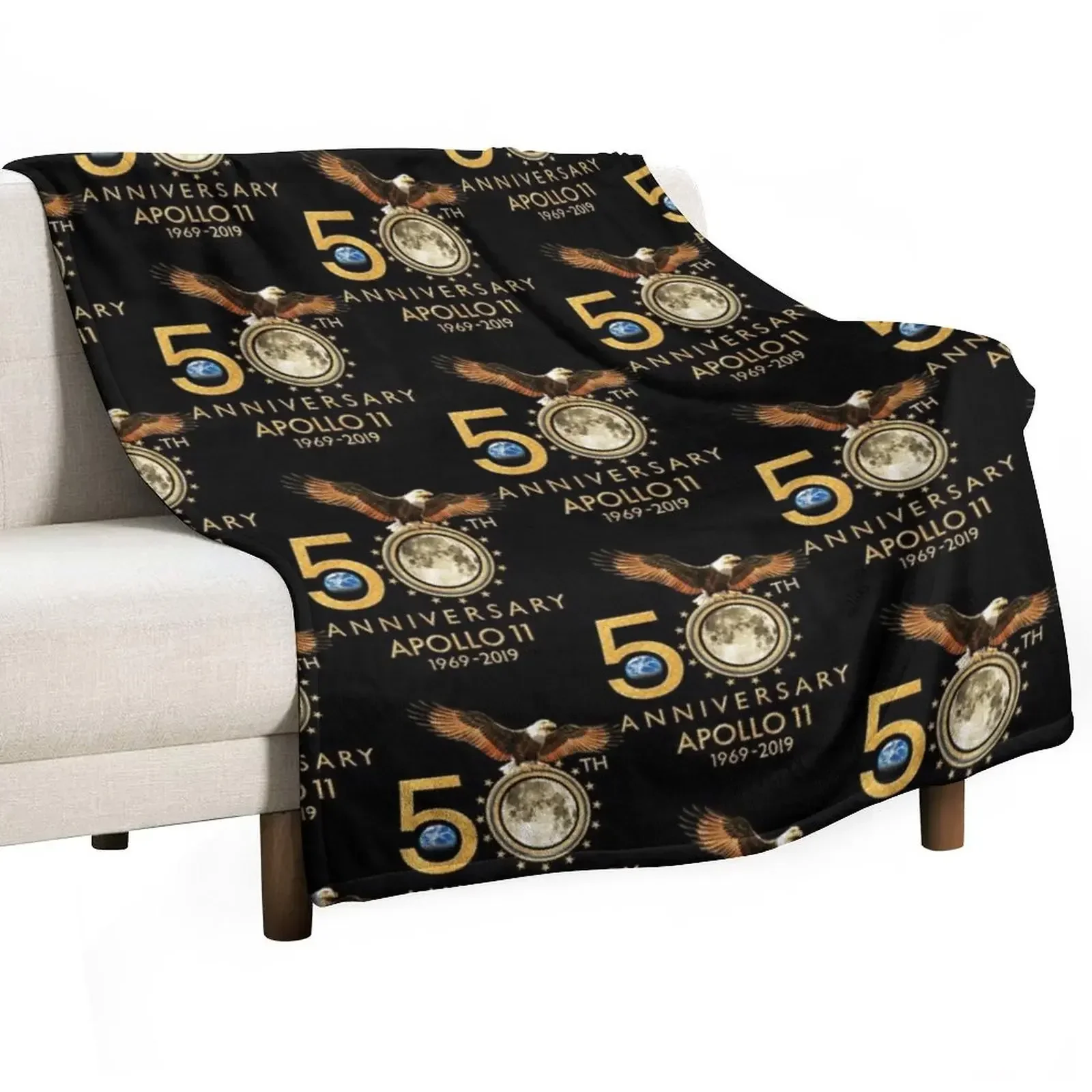 50th Anniversary Apollo 11 moon landing 1969-2019 Classic T-Shirt Throw Blanket Hairys Soft Blankets For Bed Blankets