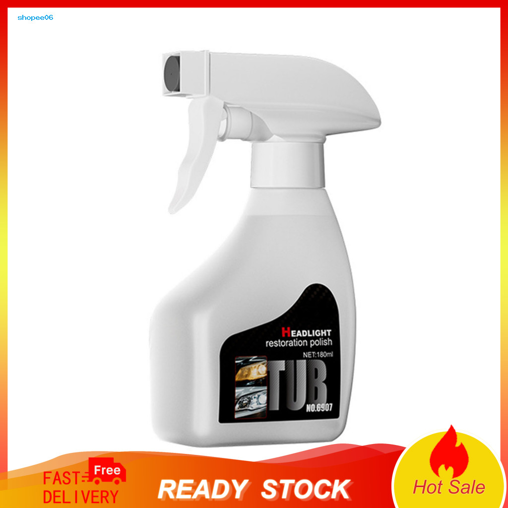 Suv Headlight Cleaner Kit Car Restoration with 180ml Ceramic Coating Spray Polish – Repair Yellow Foggy Lenses Scratch