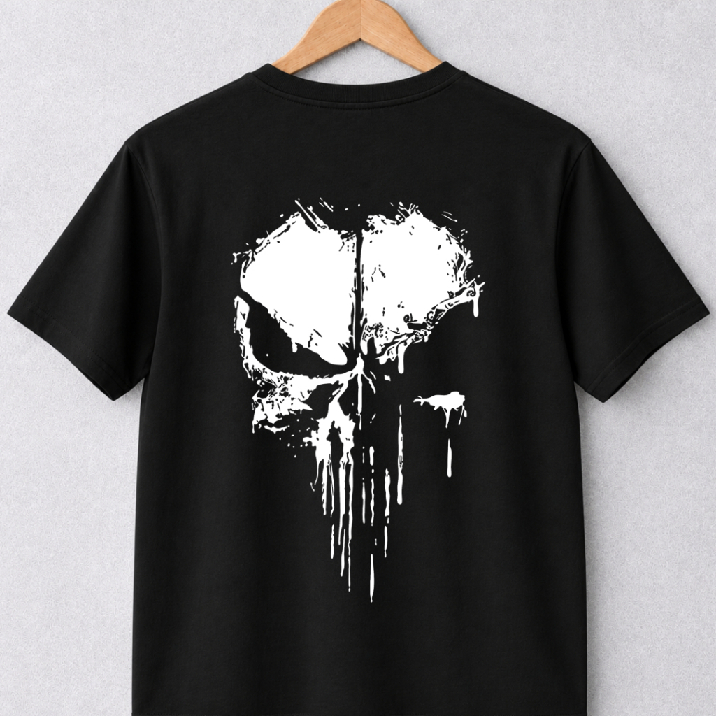 Unisex Short-Sleeve T-Shirt with Back Print, 100% Cotton, Trendy and Fashionable Street Style