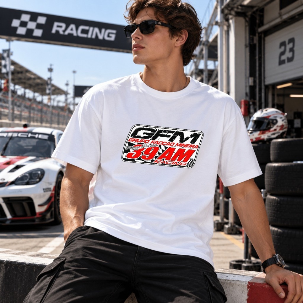 Car-Printed Short-Sleeve T-Shirt, 100% Cotton, Unisex, Trendy and Fashionable Street Style