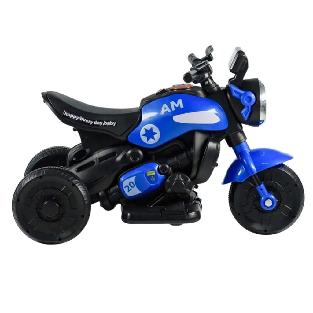 Moto Elétrica Infantil First Custom Azul com Luz e Som Zippy Toys - 11531