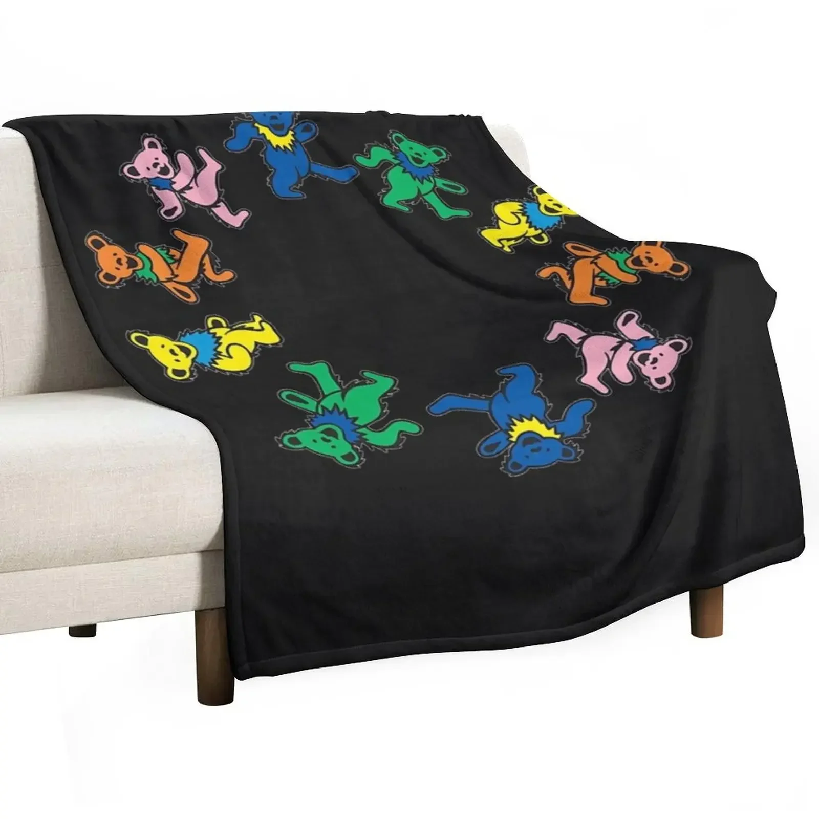 grand cercle d&x27;ours morts T-shirt classique Throw Blanket Large Sofa For Sofa Thin warm winter Hairy Blankets