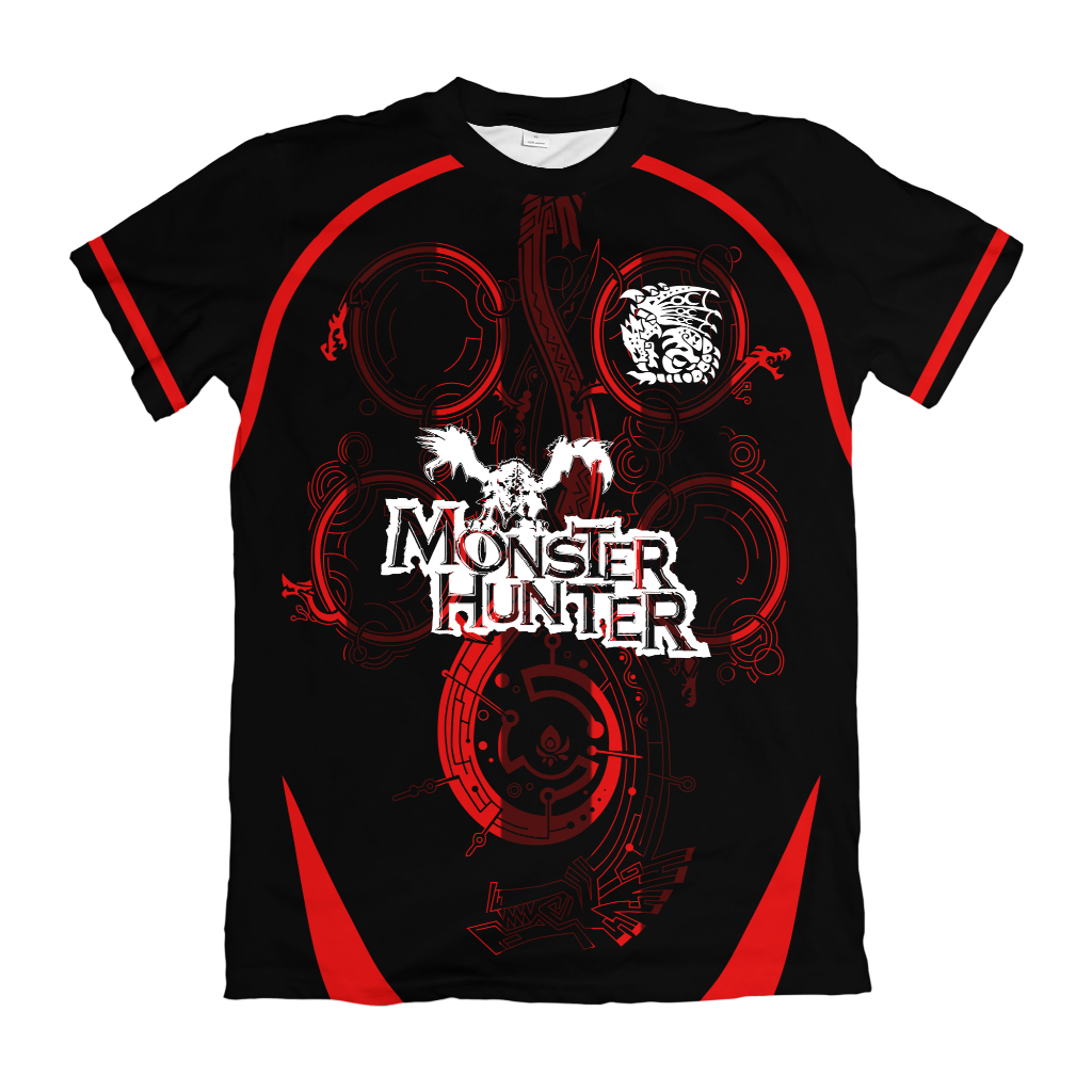 Camiseta Premium Uniforme Red Monster Hunter Escolha Nome e Número
