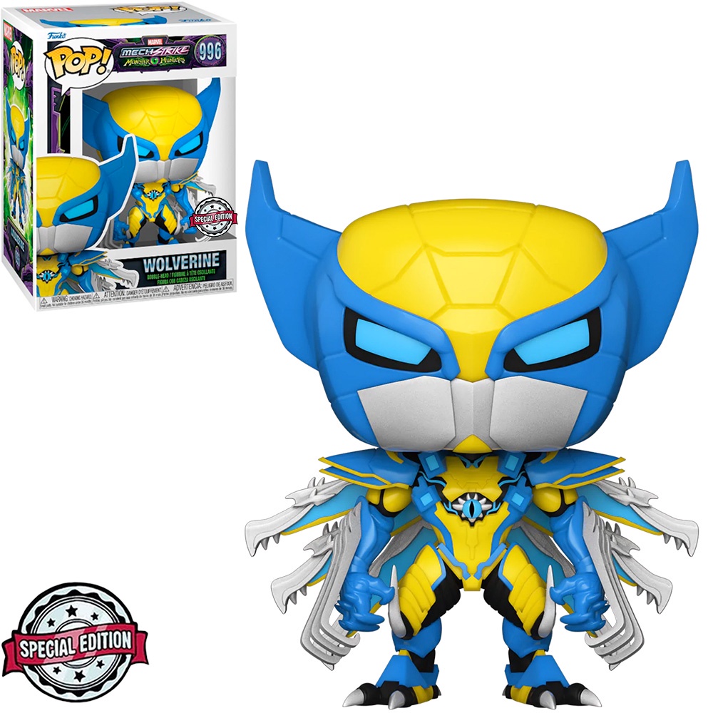 FUNKO POP MARVEL MECH STRIKE MONSTER HUNTERS EXCLUSIVE - WOLVERINE 996 NOVO ORIGINAL