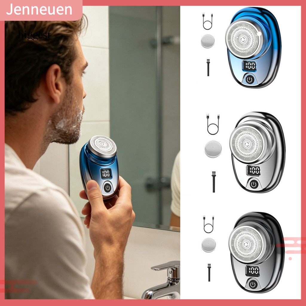 Quick Charge Electric Shaver Mini for Men with Led Display Rechargeable Waterproof Wet Dry Razor Portable Beard Trimmer