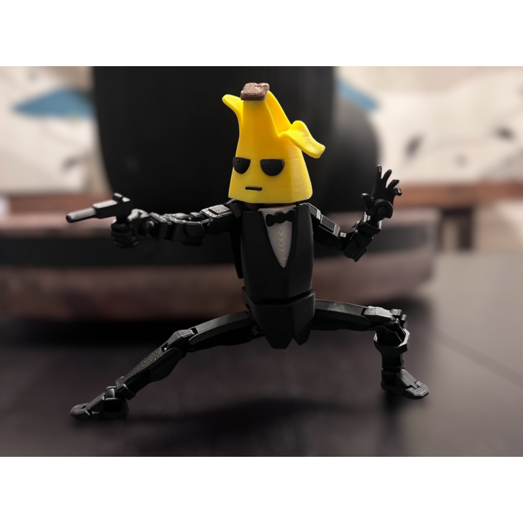 Boneco Dummy 13 Agente Peely 13 Fortnite Articulado Brinquedo Decoração Segurança Entregue Montado - Impressão 3D