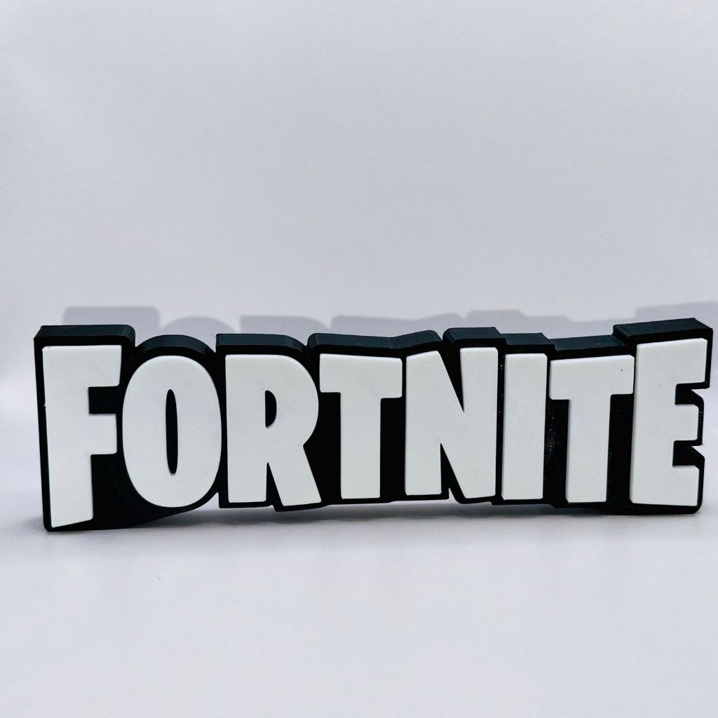 Fortnite Placa Decorativa 16cm Logo Letreiro Decoração Games Logotipo Escritório Impressão 3D