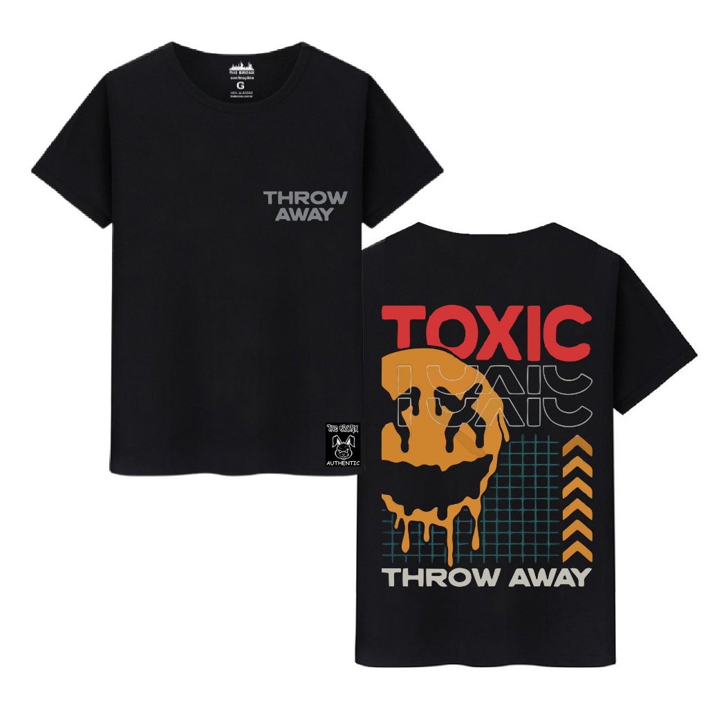 Camiseta Masculina Casual Algodão Streetwear Throw Away