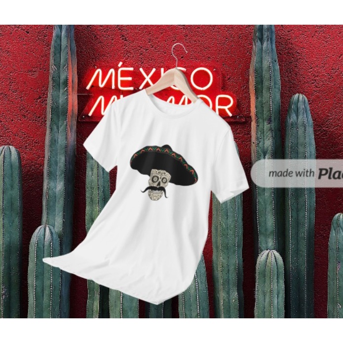 Camiseta Mexican Hat Anti Pilling 100% Malha Premium
