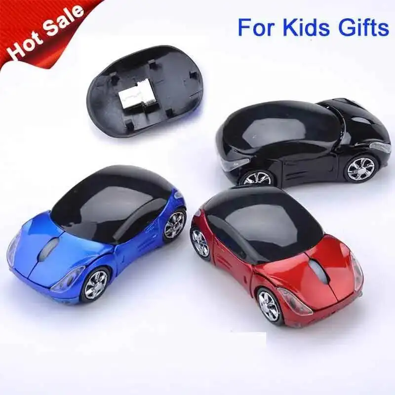 2.4G Optical Wireless Mouse Mini 3D PC Mause Portable Sports Car Design Computer Mouse 1600DPI LED Ergonomic Mice For Kid Gift
