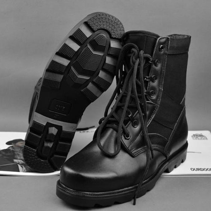 Jedi Survival Battle Royale Primeira Camada de Couro Masculino Botas de Trabalho de Cano Alto Botas de Treinamento Botas