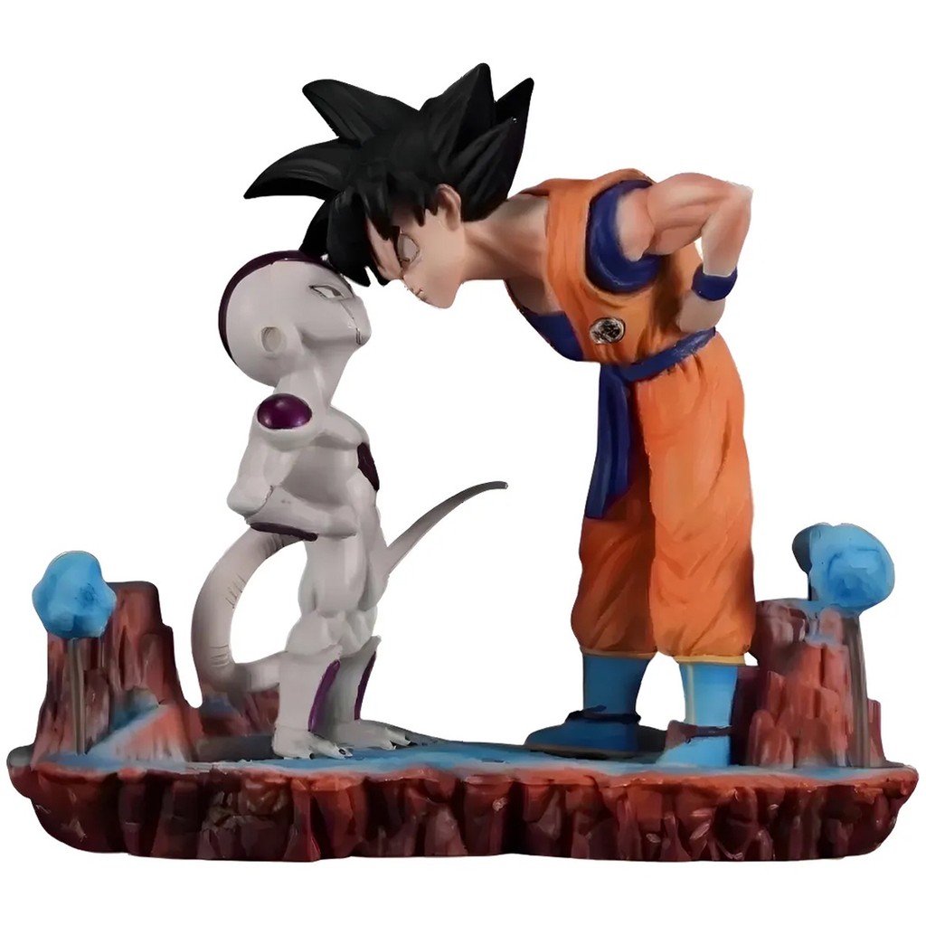 Estátua Action Figure saiyajin Son Goku Kakarot e Freeza Com Base Namekusei Anime Manga Dragon Ball