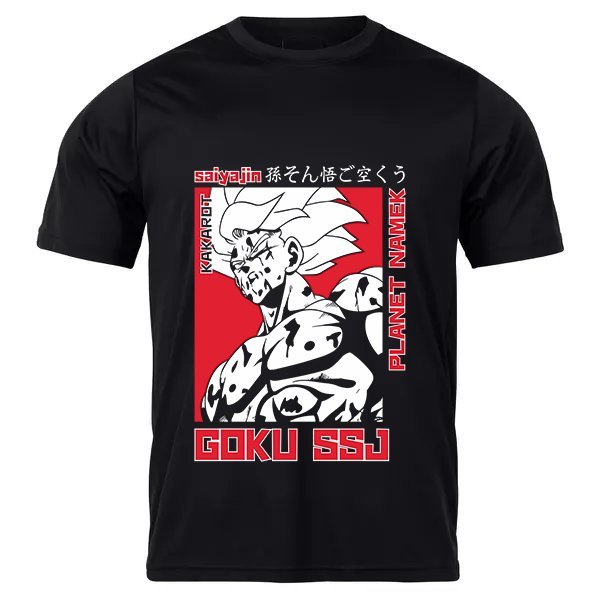 Camiseta Anime DragonBall Goku Ssj Kakarot Planet Namek