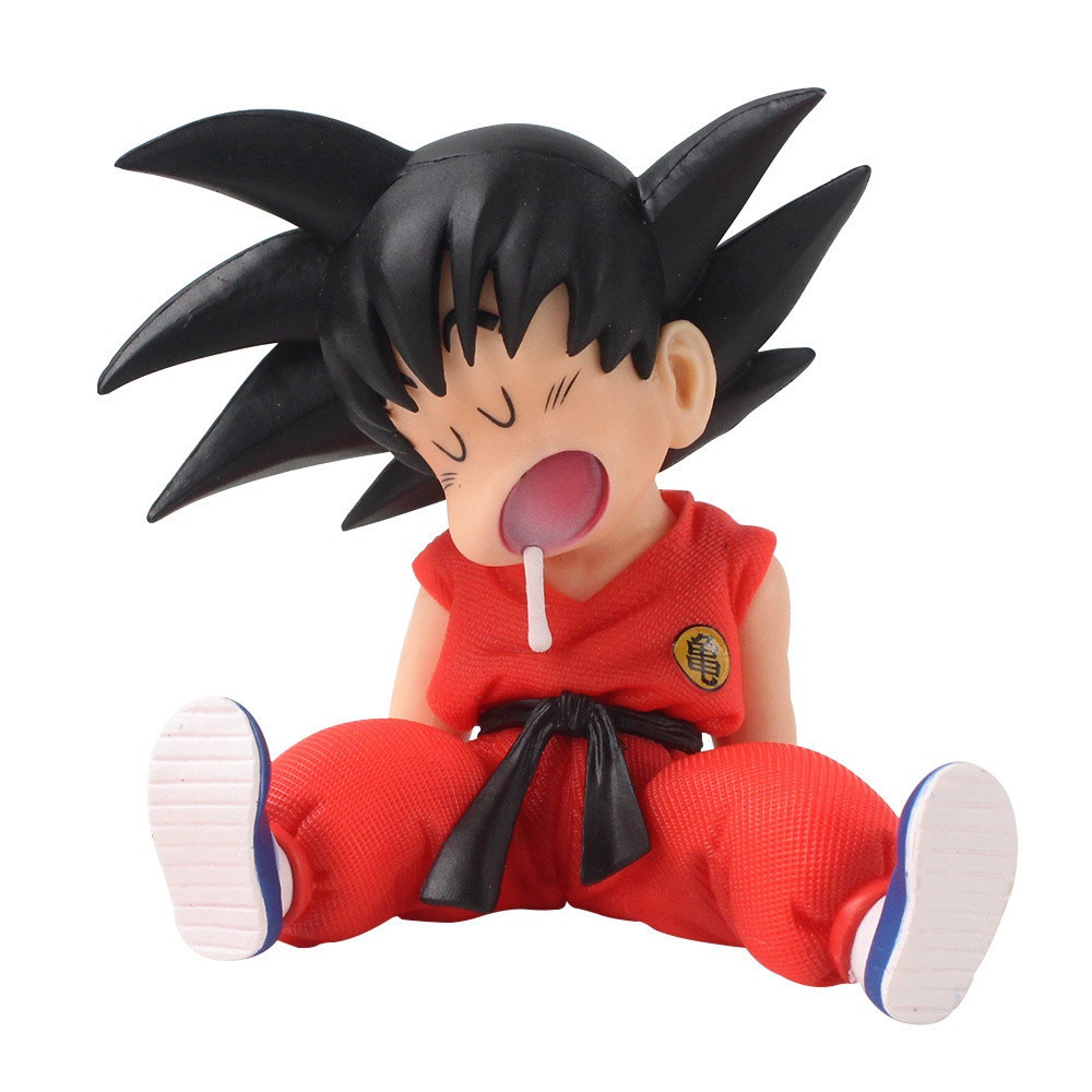 Figura de Ação em PVC de 10cm do Anime Japonês Dragon Ball Z Kakarot, Acessório para Carro, Modelo Goku em Posição Senta