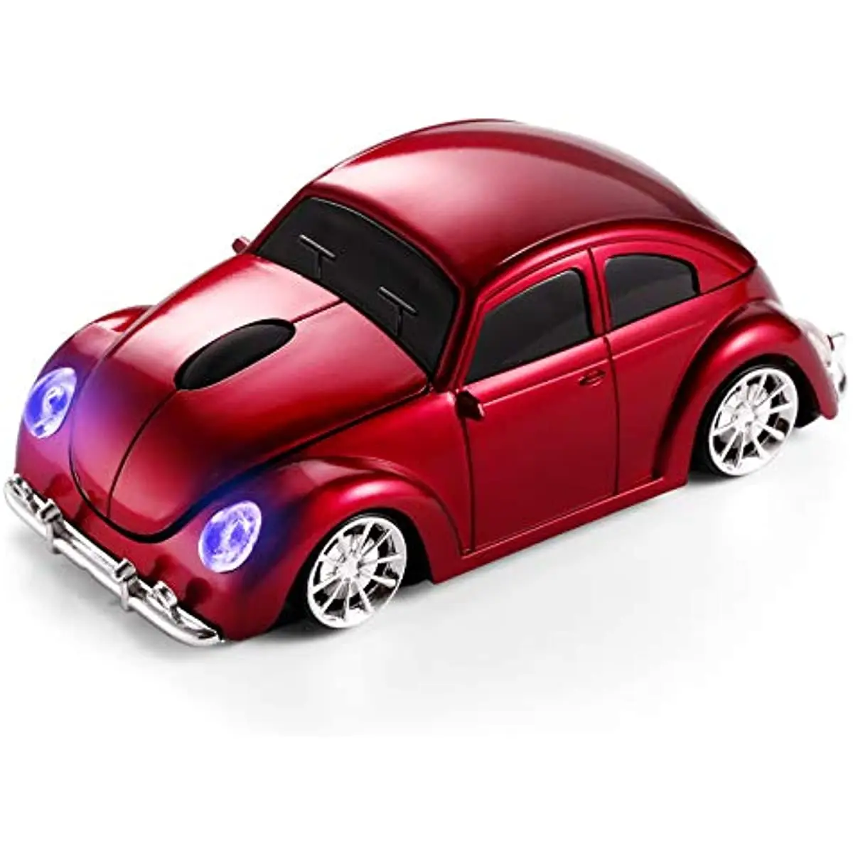 Classic Car Shaped Mouse [Updated] with LED Headlights, 1600 DPI, 2.4Ghz Wireless Computer Mouse, Comfortable for Every Use