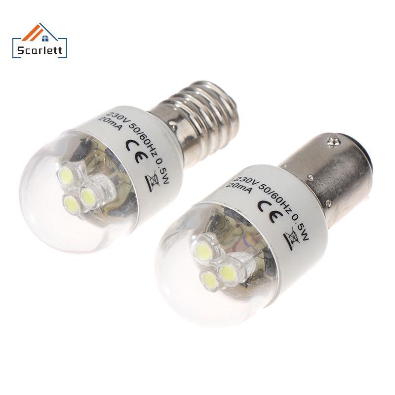 [Scarlett] 1pce Lâmpada LED De Costura BA15D/E14 Luz Iluminada 0.5W AC 190-250W Máquina Doméstica [Preferencial]