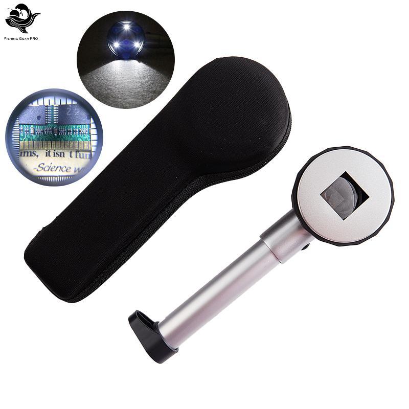 PFG Lidar Com Lupa 10X Dermatoscópio Visão Clara Escala De Medida Luz Led FG