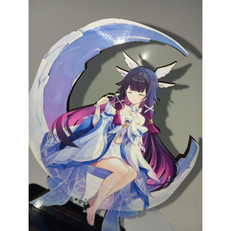 pedestal decorativo personagem columbina jogo genshin impact colecionável action figure toten