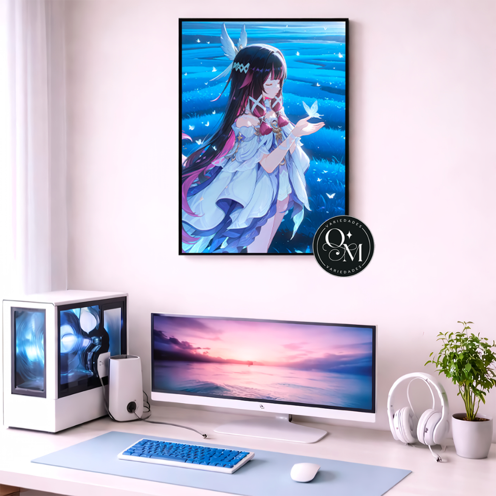Quadro Decorativo Jogo Genshin Impact Nod Krai Columbina Deusa Da Lua Varios Tamanhos Modelos 1 Peça