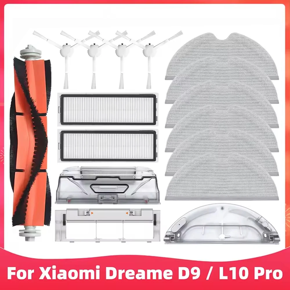 Fit For Dreame D9, D9 Max, L10 Pro, Trouver LDS Finder Roller Side Brush Mop Hepa Filter Vacuum Cleaner Accessorsy replacement