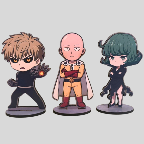 Totem One punch man Anime Saitama Genus Tatsumaki Garou Fubuki decoração display mangá otaku