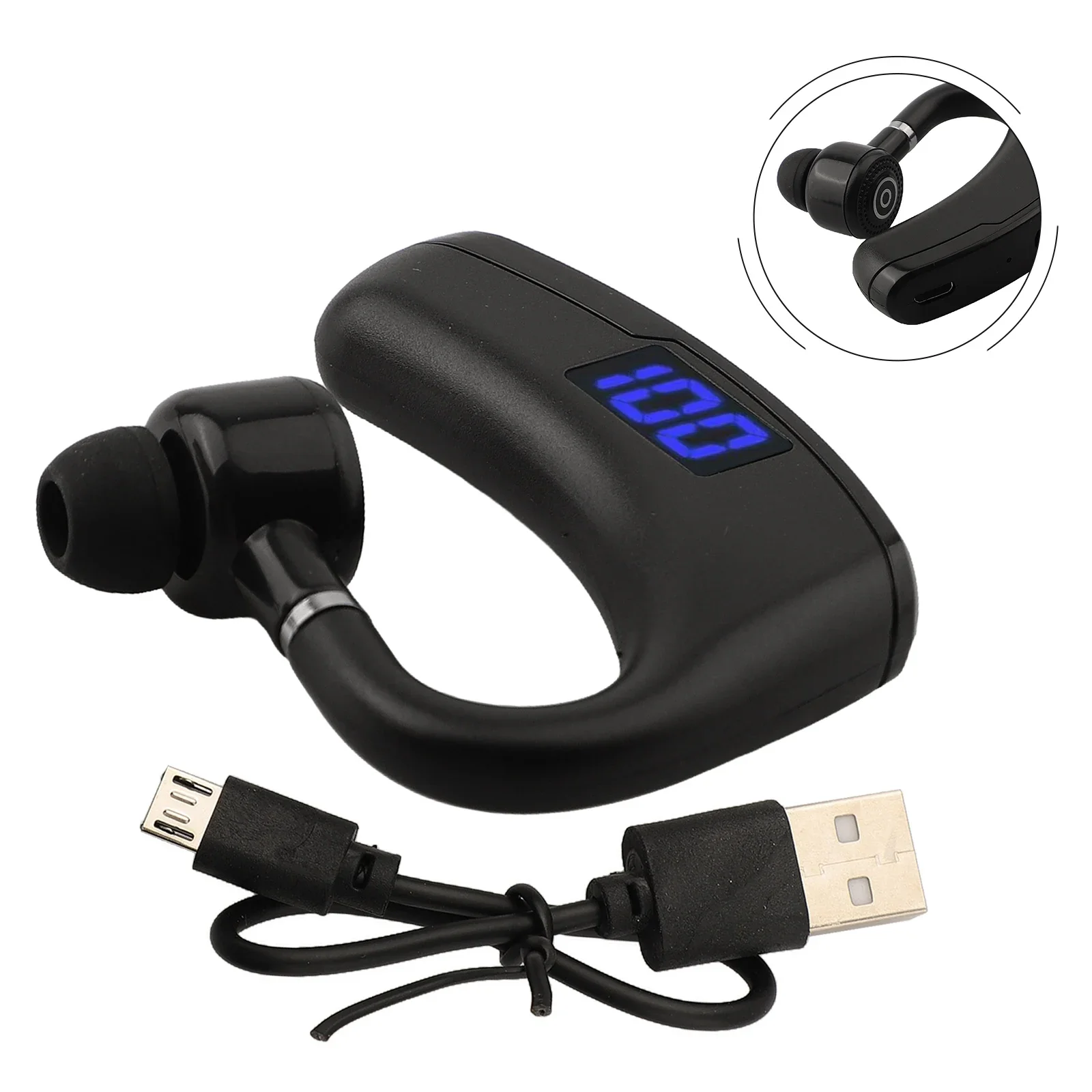 Good New V9 Business Earphone 5.1 Bluetooth Wireless Headphones Ear Hook Hi-Fi Stereo Hands Free with Mic Headset Sports Earbuds