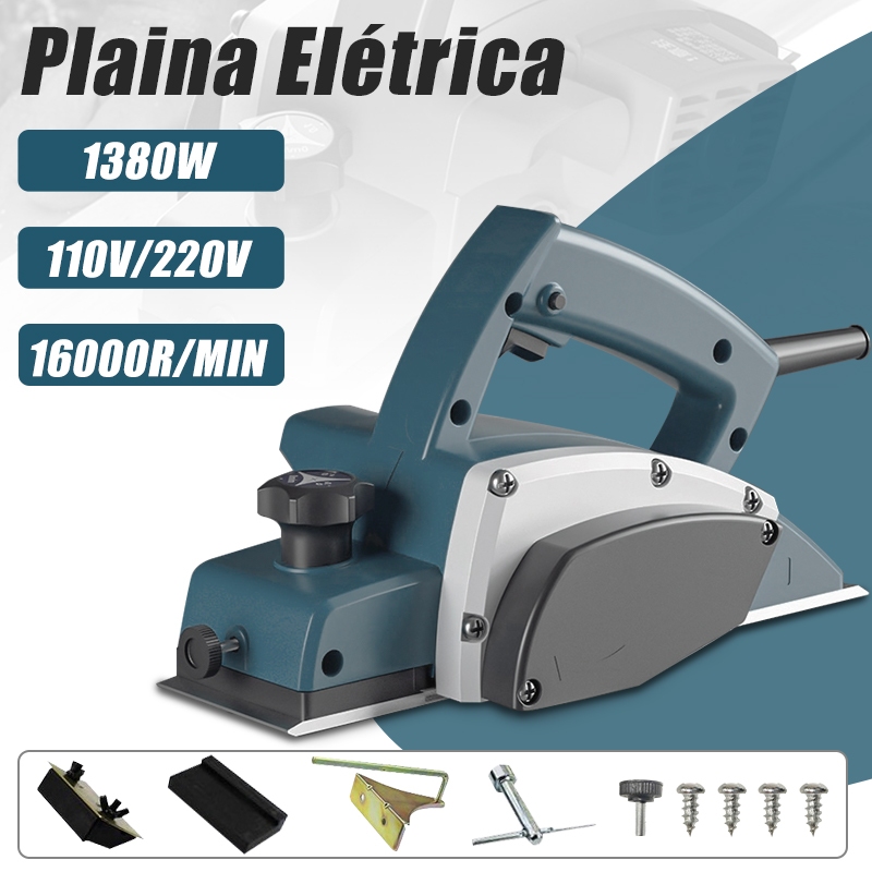 Plaina De Madeira Profissional Industrial 1380W.