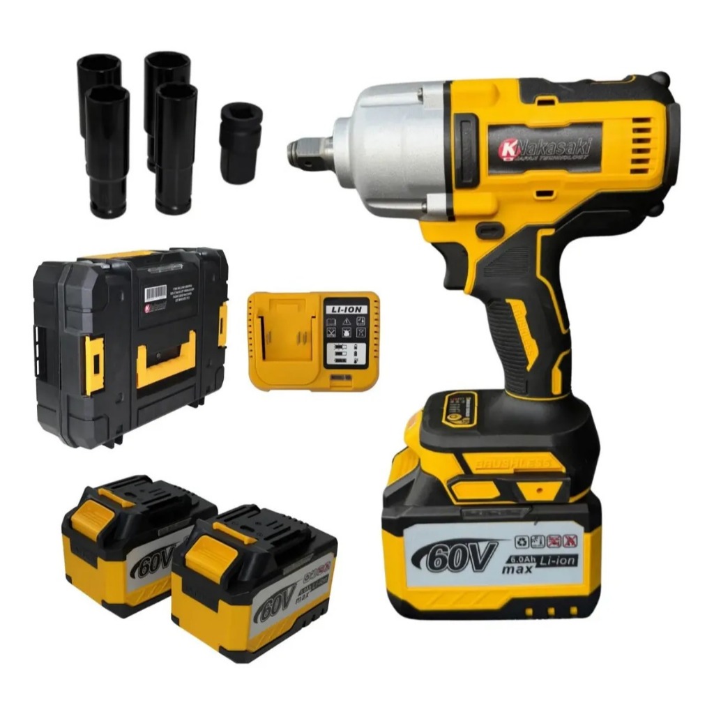 Chave De Impacto Industrial 1/2 Adp 3/4 1000 N.m 02 Bat 60v