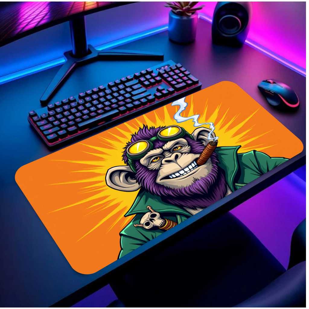 Mouse Pad Gamer Premium Macaco Style 90x40