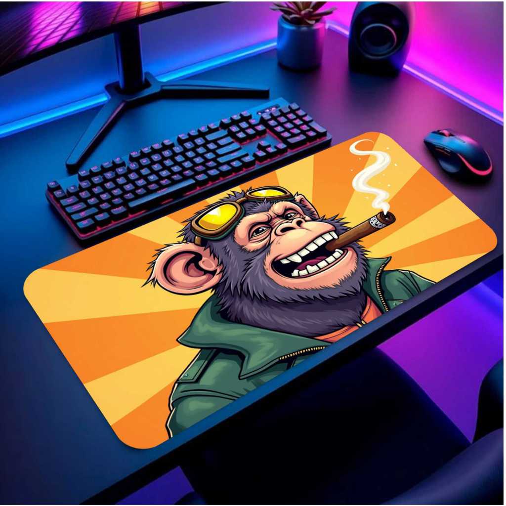 Mouse Pad Gamer Premium Macaco Style 2 120X40