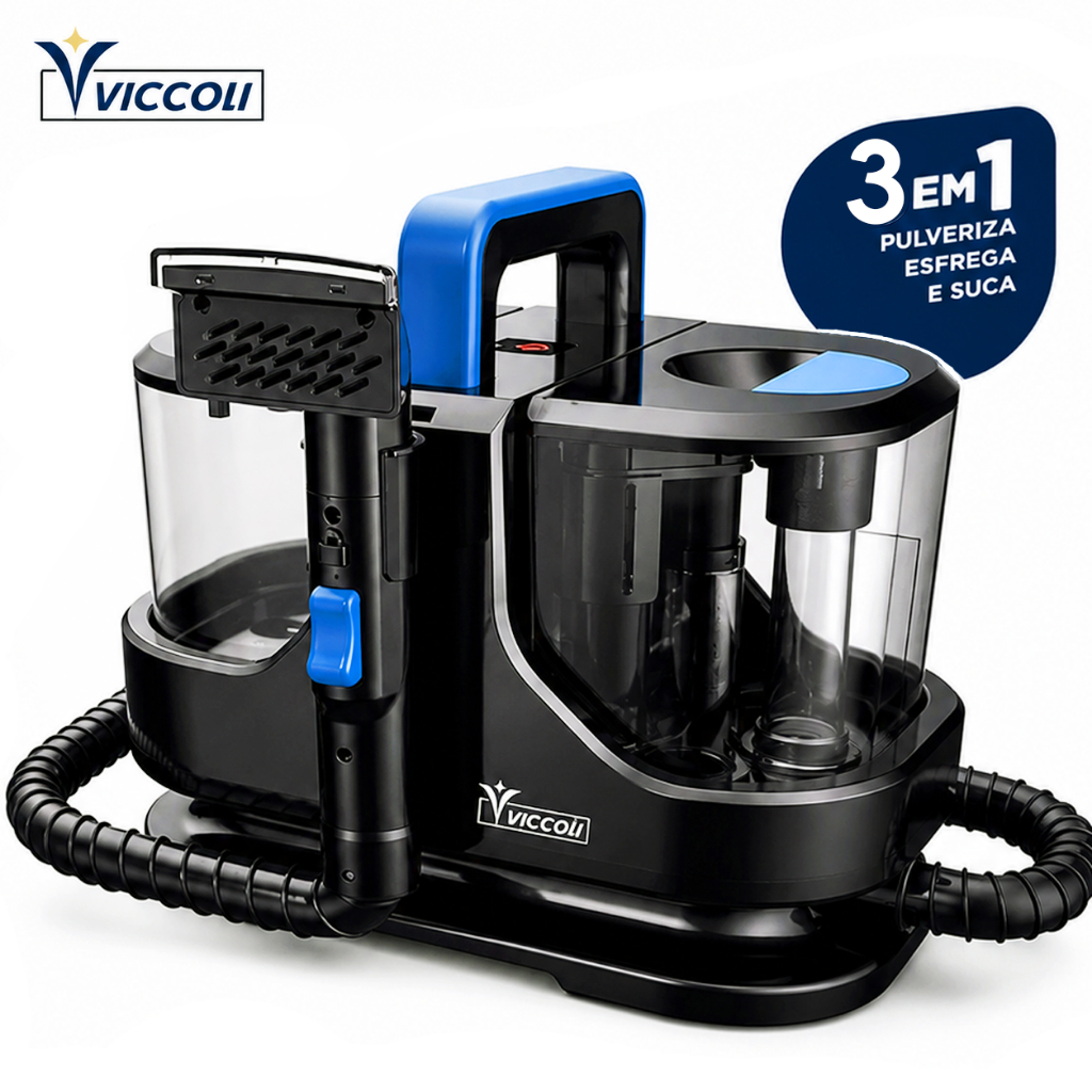 Extratora Portátil Viccoli 850W 18kPa Lava Sofá Colchão Carpete Limpeza Profunda