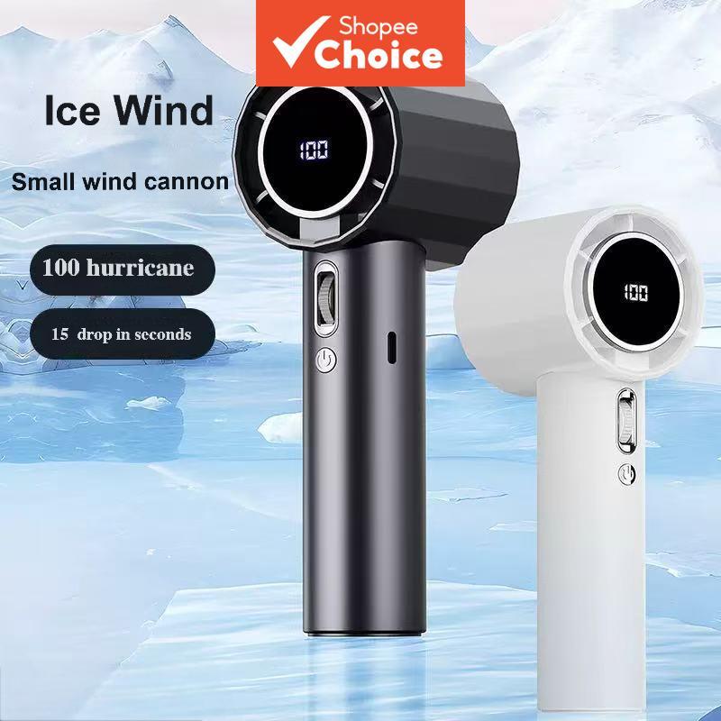 Ventilador portátil GS5 turbo 3500mAh, 100 velocidades, refrigeração de alta velocidade, recarregável com display