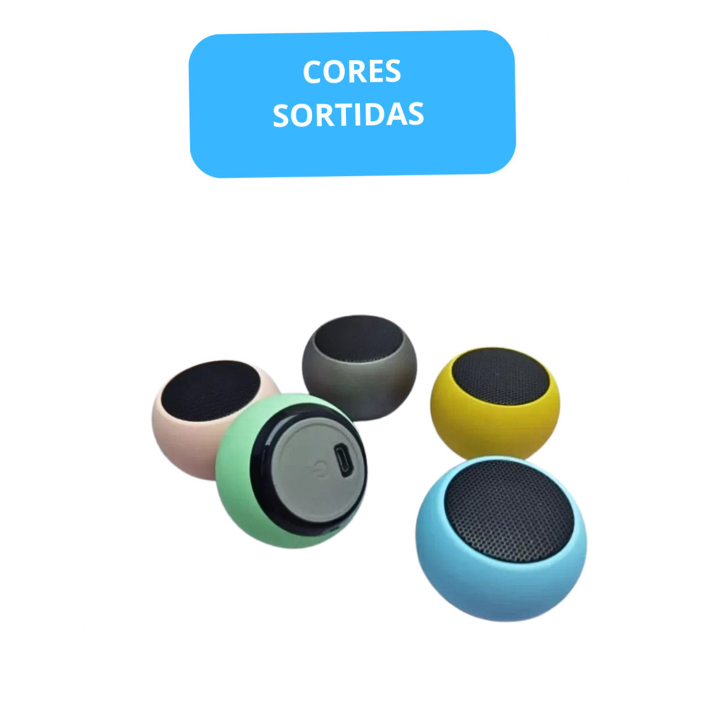 Kit 3 Mini Caixa de Som Speaker Wireless 3W FOSCO XLS