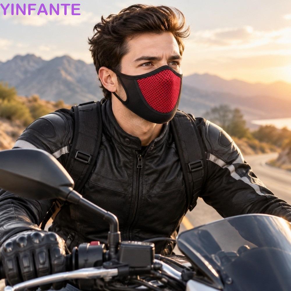 Máscara Facial Respirável , Esportiva Oca De Malha À Prova De Vento Anti-UV Pólen Earloops Poeira