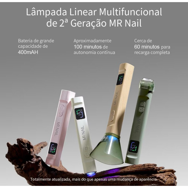 Lanterna Portatil Lâmpada Linear Com Sensor MR NAIL Para Unhas Alta Qualidade Nail Designer Longa Duração da Bateria
