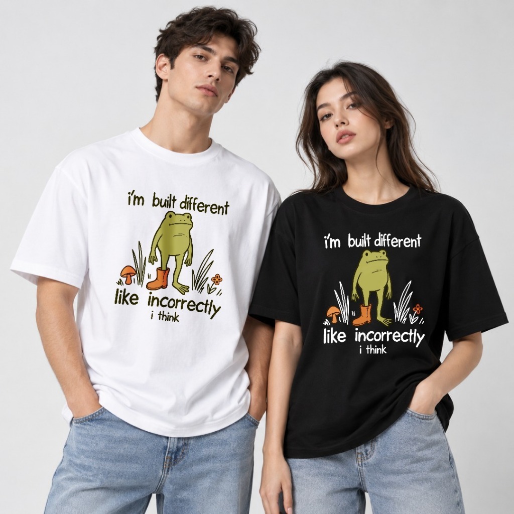 “I Think I'm Born Different” Printed Short-Sleeve T-Shirt, 100% Cotton, Unisex, Trendy and Fashionable Street Style