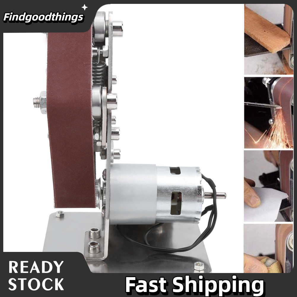 Findgoodthings-br Mini Lixadeira de Correia 775 Motor 30 x 533mm Velocidade Variável