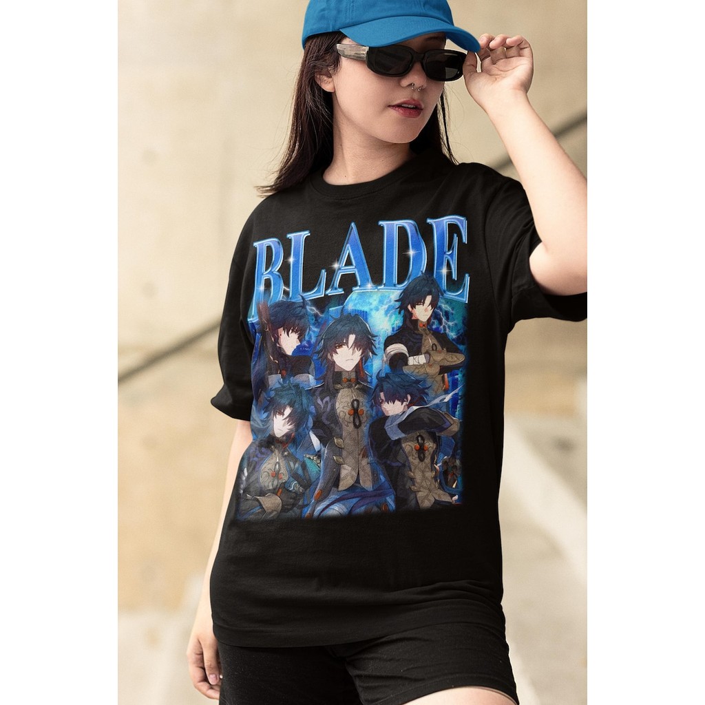 Camiseta Blade Honkai Star Rail Bootleg Videogame Husbando Moderna Atemporal Estilosa Moda