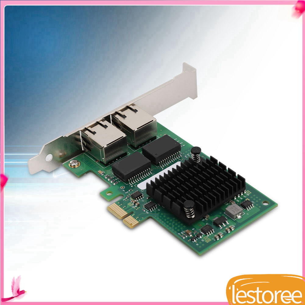 Lestoree.br Placa de rede E1000 para processador de chip I350T2M Pcie Dual Port I350Am2 Gigabit