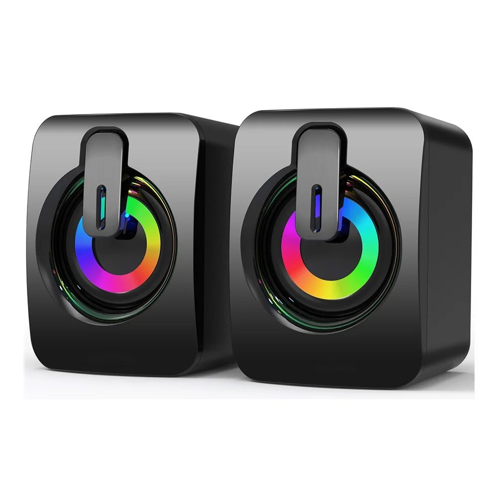 X9 Mini Desktop Computer USB Speaker RGB LED Lighting 3W Output Power Pairing Box Included for Notebook & Multimedia