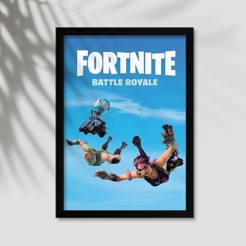 Quadro Decorativo Fortnite Game A3 C/ Moldura