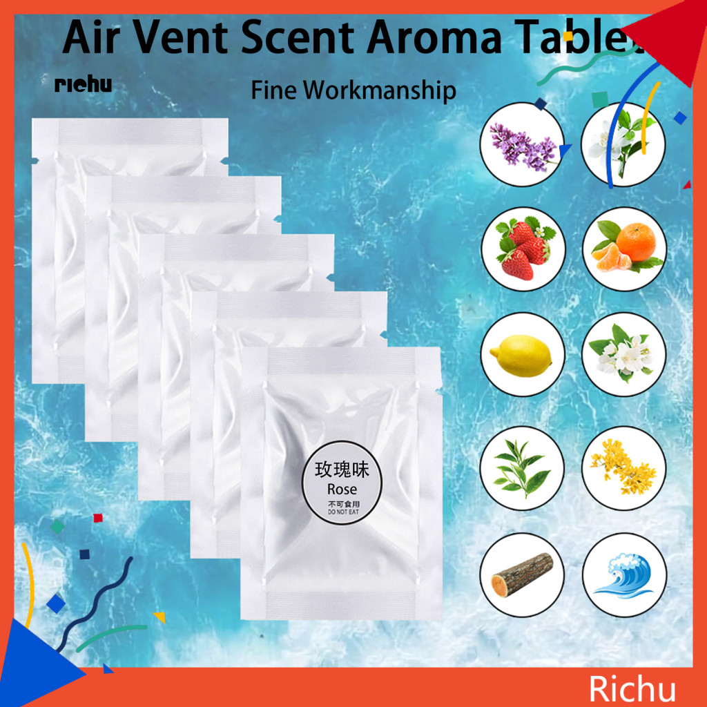 Car Fragrance Tablets Air Freshener 10pcs Aromatherapy – Long-lasting Easy Install Scratch-free Customizable Scents fo