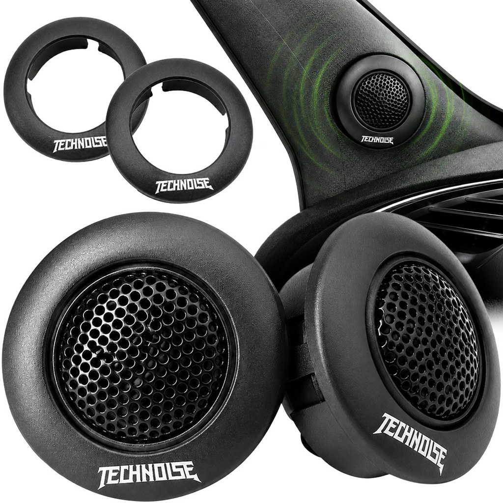 Par de Mini Tweeter Neo 39mm Technoise 30W 4 Ohms Agudo Som Automotivo Painel Coluna Porta Carro